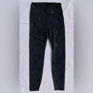 Nanette Lepore Black Skull Pattern Leggings, Size S